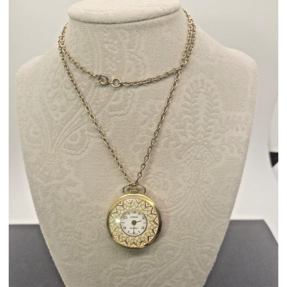 Vintage LOBOS Swiss Made Antmagnetic Chain Pocket Watch AS/IS